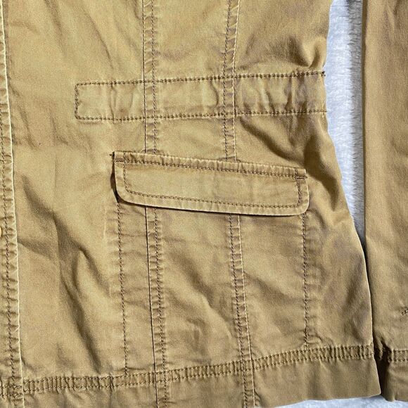 EILEEN FISHER Ruffle Collar Jacket Chore Style Utility Size PMed Stand Collar - Picture 3 of 8